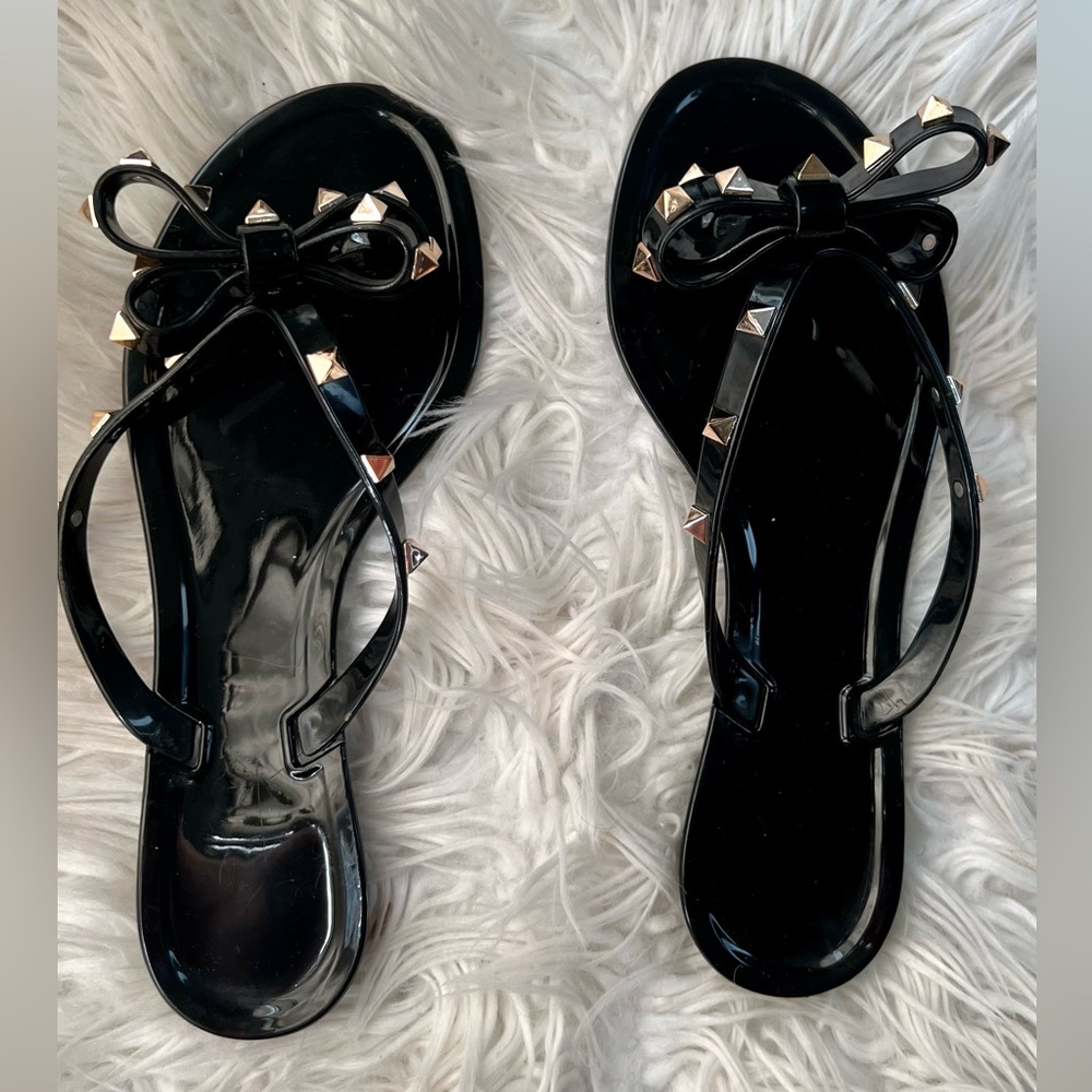 Authentic Valentino jelly flip flops size 39